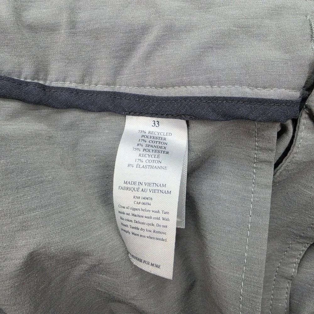 Faherty All Day Hybrid Shorts Mens 33 Gray Blue Flat Front Stretch Casual
